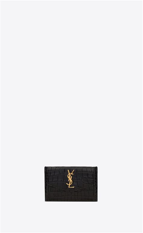 ysl uptown flap card case|ysl card cases.